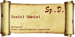 Szeitl Dániel névjegykártya